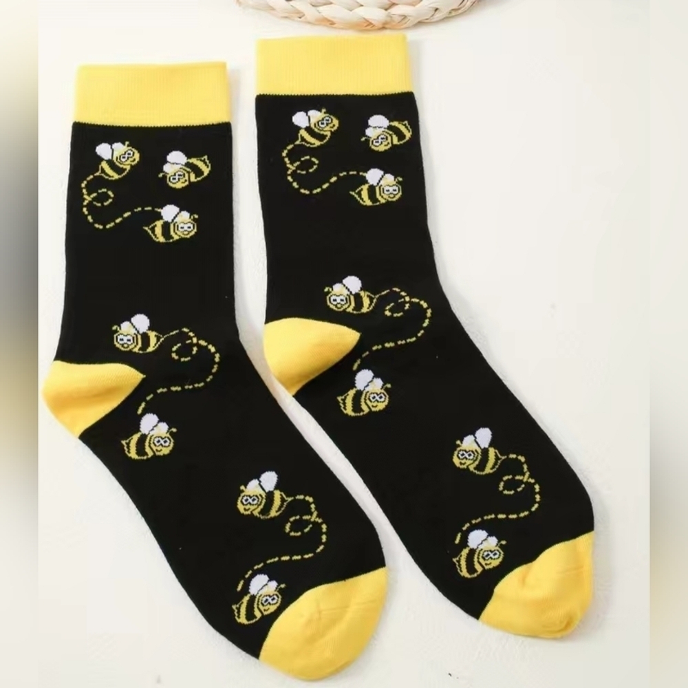Choose 1: Black or Yellow Bee Socks